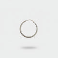 Silver Hoop Earrings Classic Circle