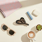 Leopard Print Black Hair Claw Clip