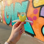 Yellow Heart Pearl Beaded Hair Claw