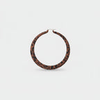 Leopard Print Brown Hoop Earrings