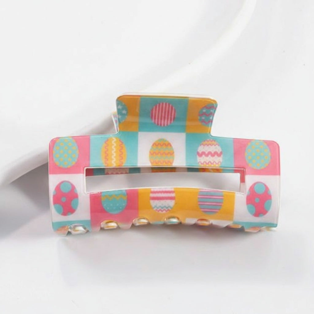Easter Egg Colorblock Hair Claw Clip