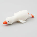 Yellow Duck Squishy Stress Relief Fidget Toy Funny Gift - White