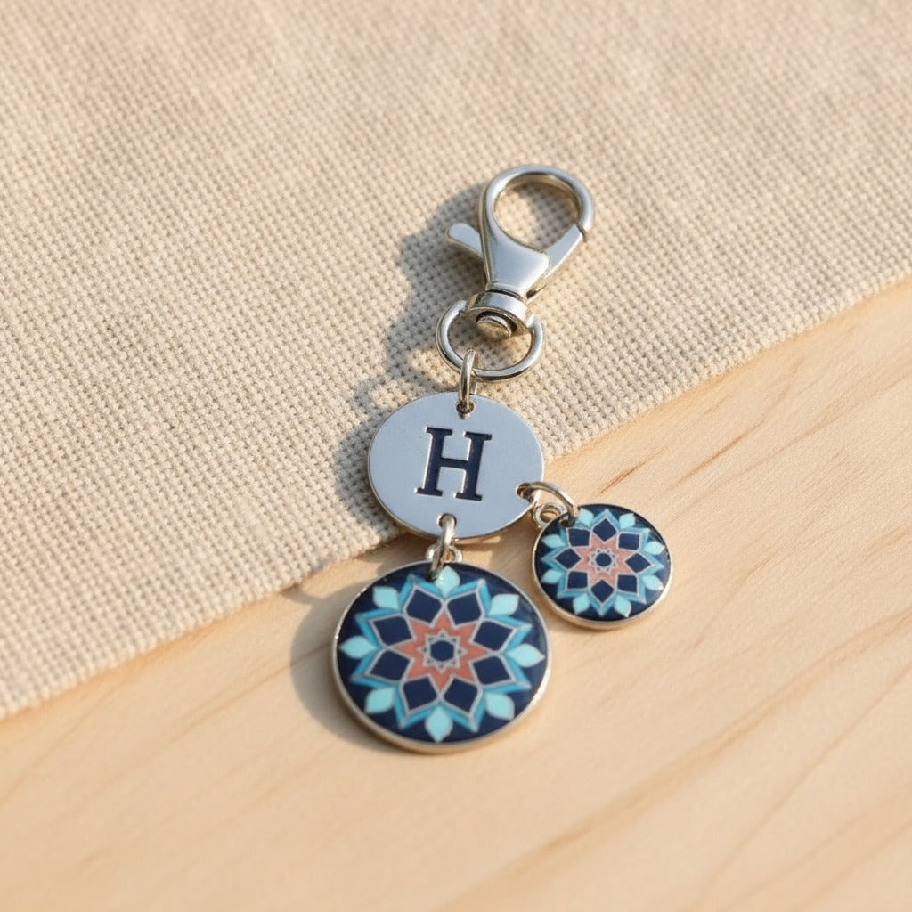 Turquoise Western Horseshoe Keychain - Type 3