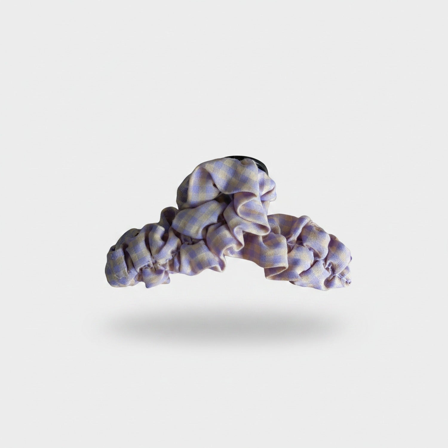 Lavender Ruched Fabric Hair Claw Clip