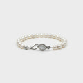 Pearl Beaded Bracelet With Silver Clasp