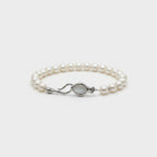 Pearl Beaded Bracelet With Silver Clasp