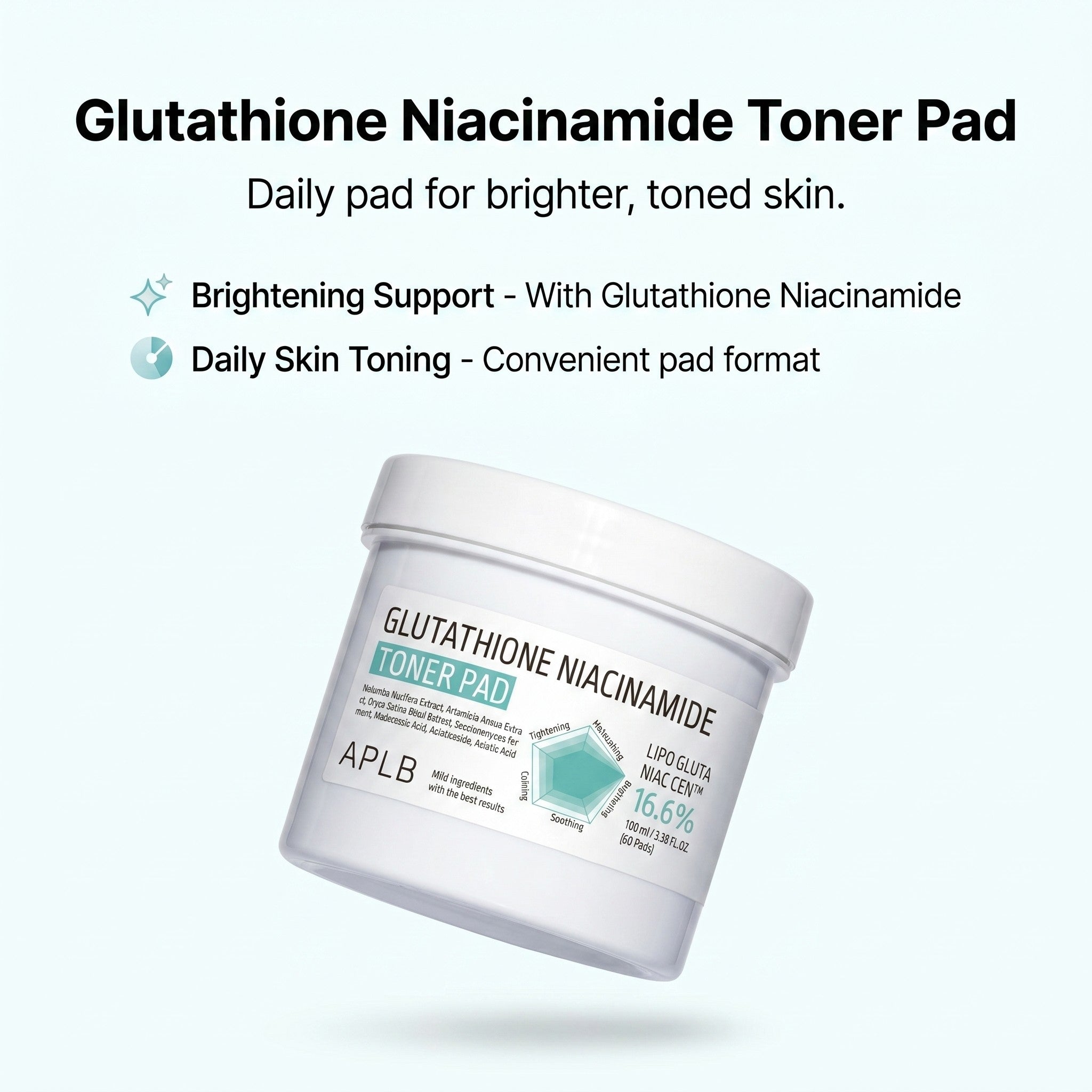 Glutathione Niacinamide Toner Pad (60 pads)