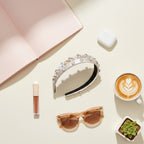 Pink Padded Headband With Rhinestone Embellishments