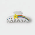 Rainbow Star Hair Claw Clip White