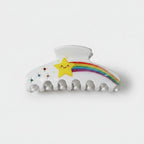 Rainbow Star Hair Claw Clip White
