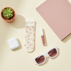Strawberry Cream Socks With Ruffle Trim