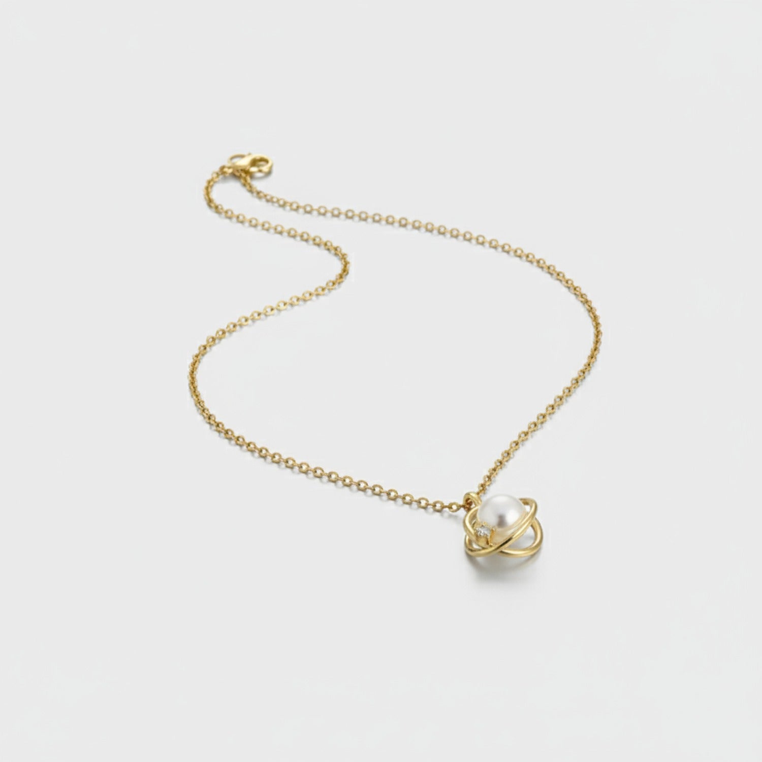 Pearl Pendant Gold Chain Necklace