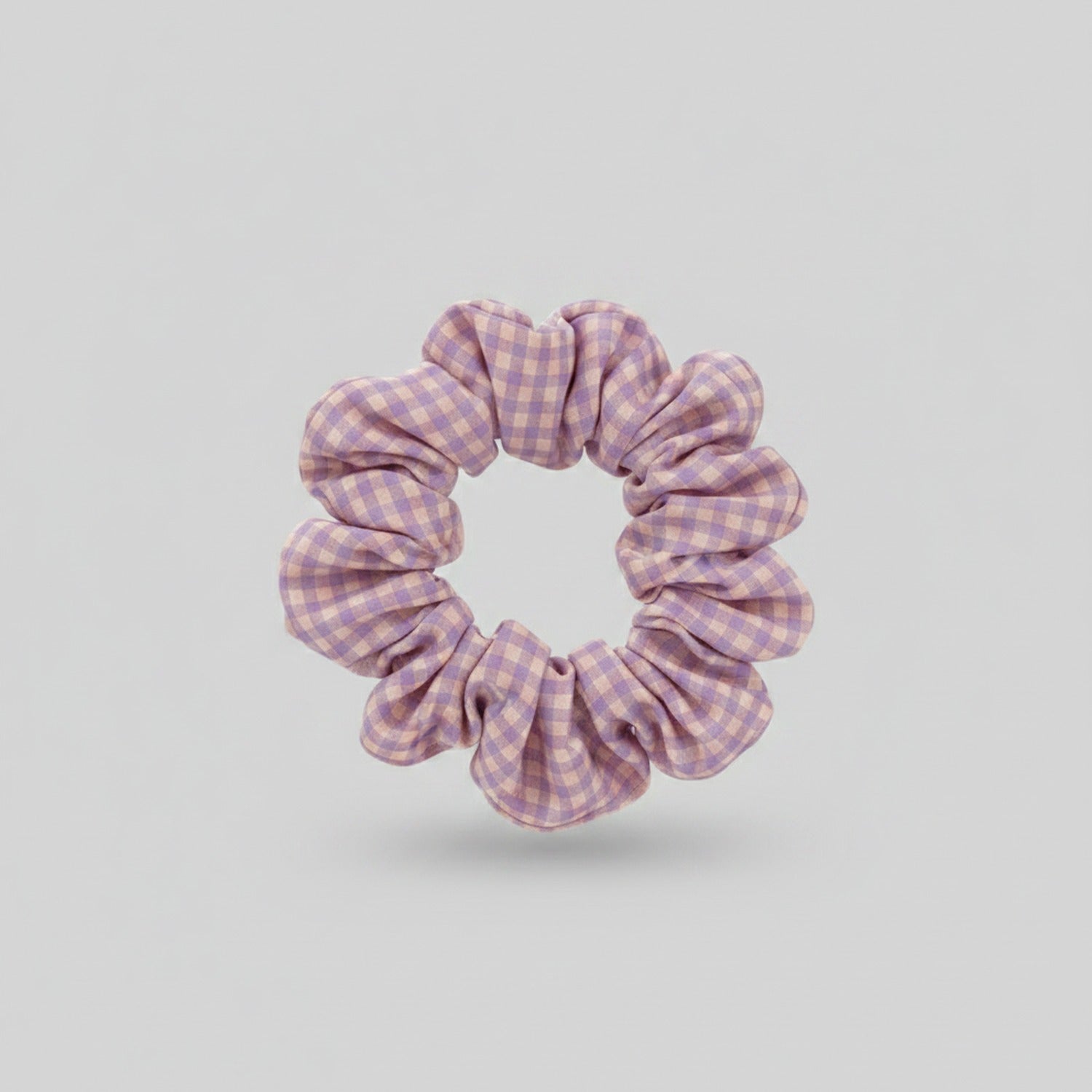 Gingham Check Ruched Hair Claw Clip
