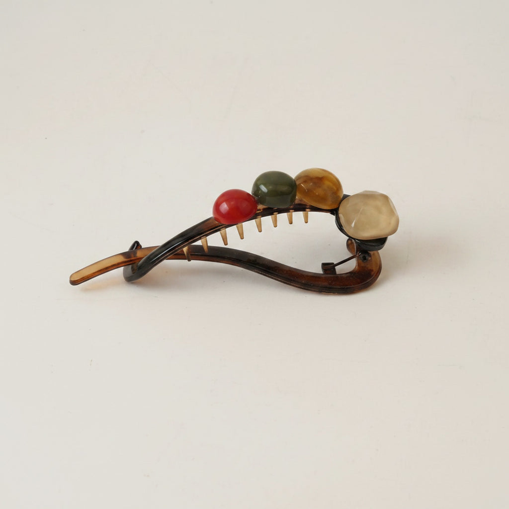 Gemstone Tortoiseshell Hair Claw Clip