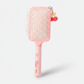 Pink Paddle Hair Brush Set With Charm Details – Korean beauty tool (view 1)