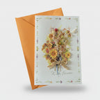 Autumn Wildflower Bouquet Greeting Card With Ribbon Bow – stationery (view 1)