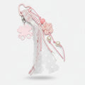 Lace Pearl Charm Keyring - Pink – novelty & toys (view 1)