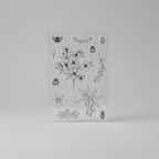 Botanical Flowers and Insects Clear Sticker Sheet