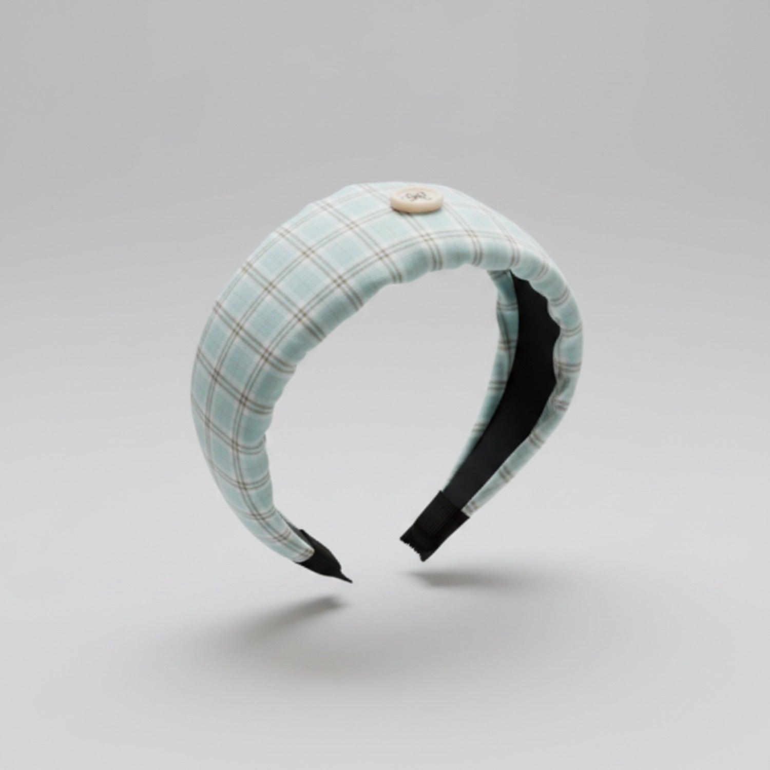 Plaid Headband With Bow Charm Detail