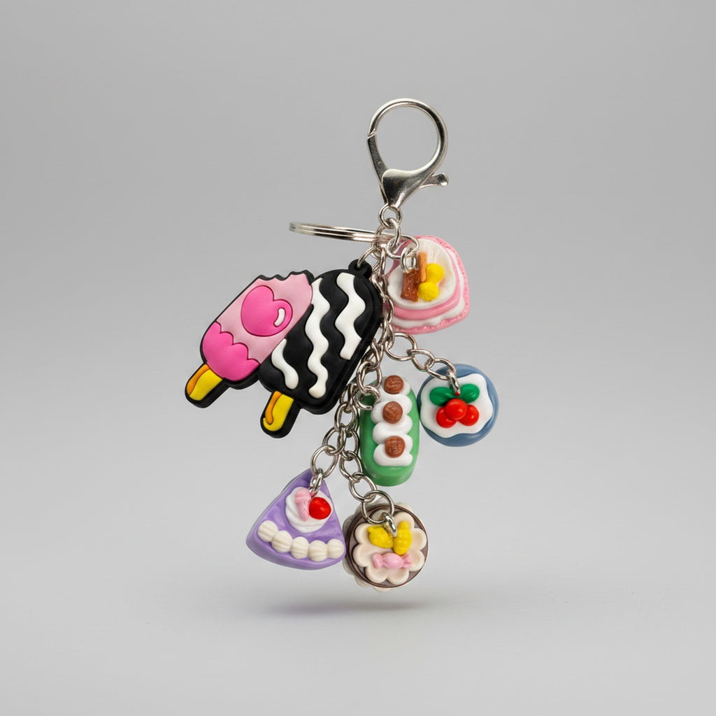 Colorful Candy Acrylic Keyring Charm Set
