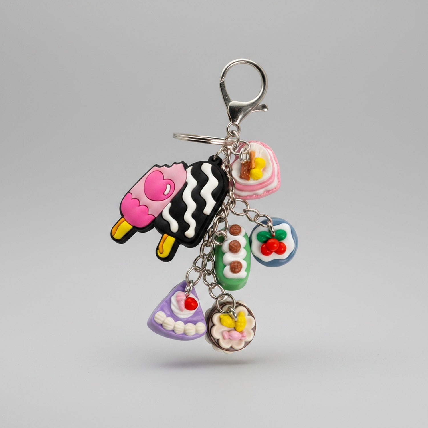 Colorful Candy Acrylic Keyring Charm Set