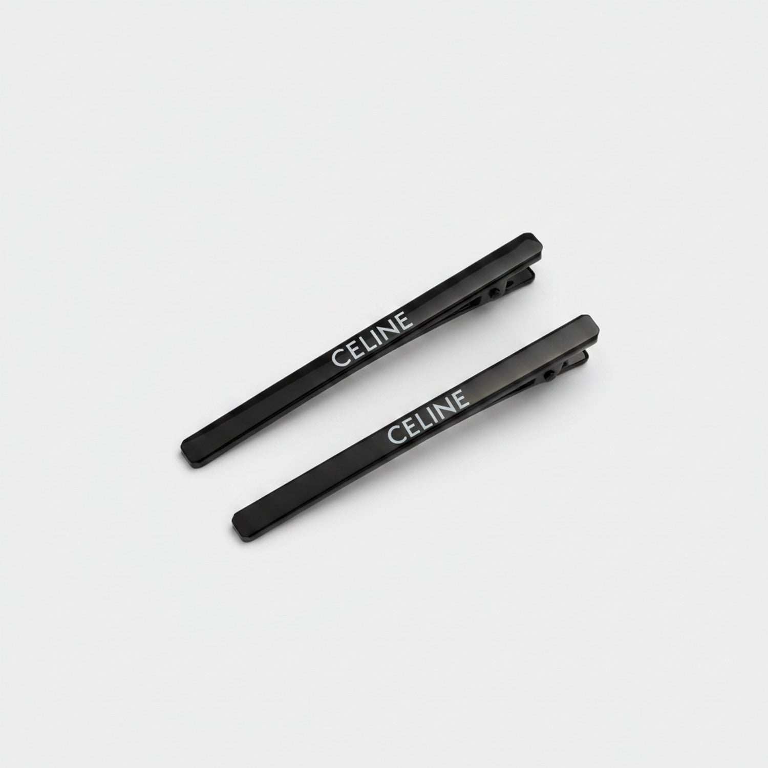 Celine Rectangular Claw Clip Duo Black
