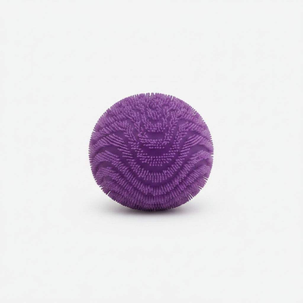 Smiley Face Spiky Squeeze Ball - Purple