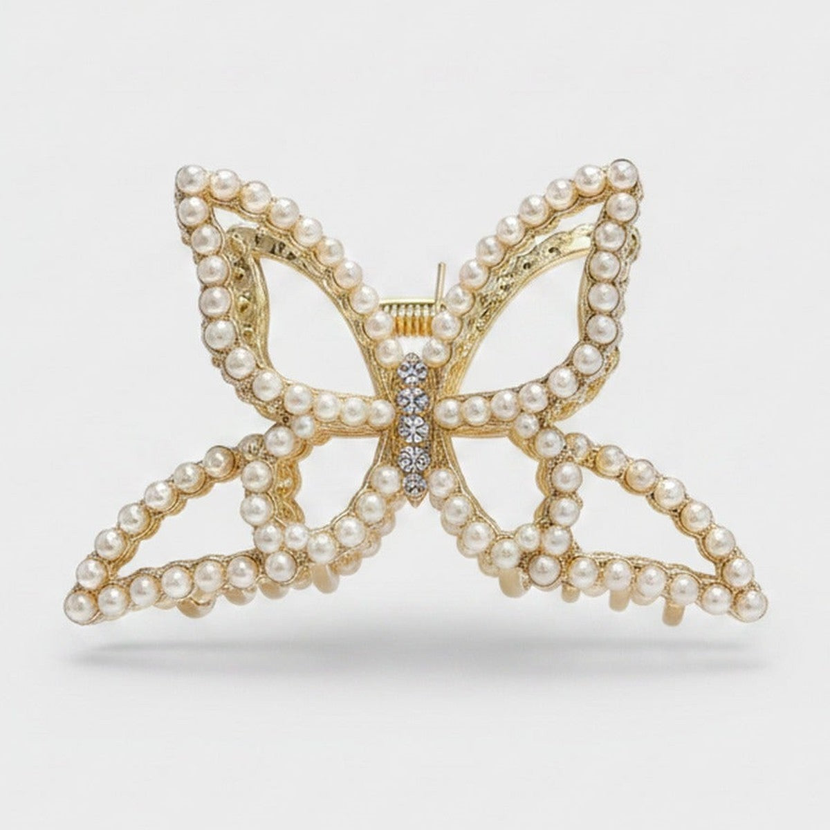 Pearl Butterfly Hair Claw Clip Gold – hair accessories (view 1)
