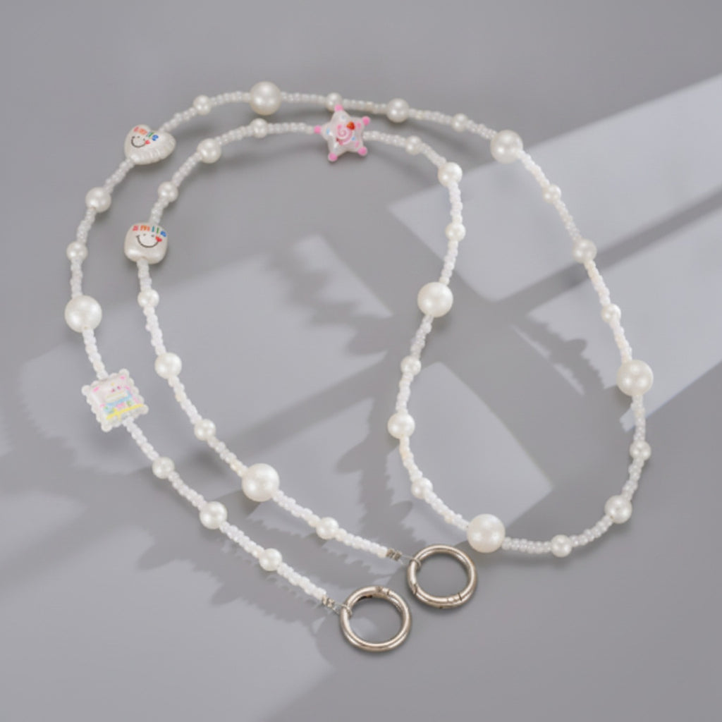 Beaded Phone Charm Strap - Star & Pillow