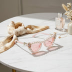 Pearl Beaded Heart-Shaped Sunglasses Pink