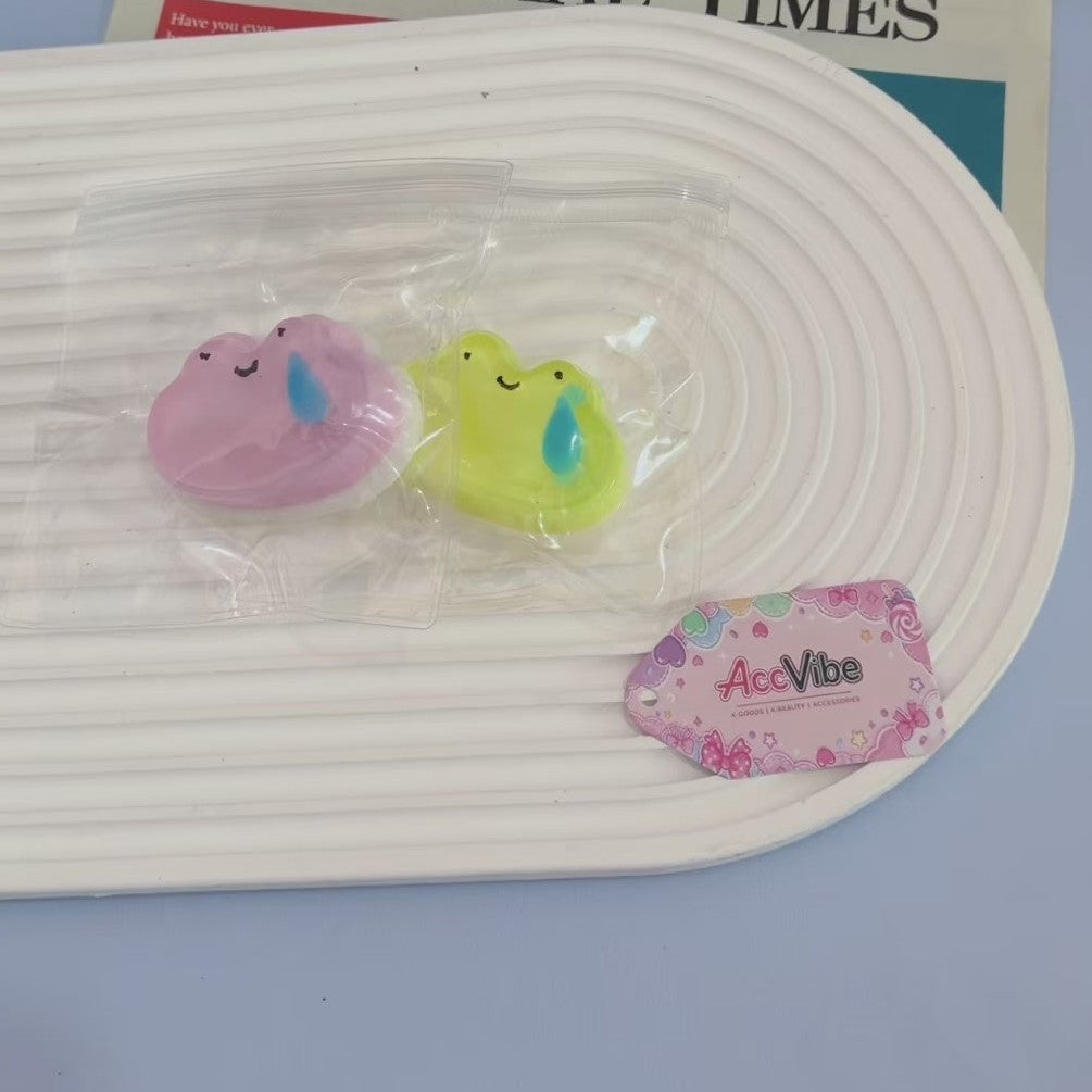 Cute Frog Jelly Squeeze Keychain