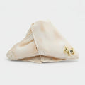 Cream Textured Hair Claw With Gold Butterfly Charm – hair accessories (view 1)