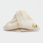 Cream Textured Hair Claw With Gold Butterfly Charm – hair accessories (view 1)