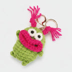 Fuzzy Monster Keychain Set - Green