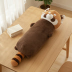 Raccoon Long Plush Pillow - Brown