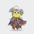 Fuzzy Monster Acrylic Keyring With Charms - Brown – novelty & toys (view 1)