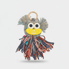Fuzzy Monster Acrylic Keyring With Charms - Brown – novelty & toys (view 1)