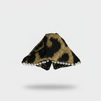 Pearl-Beaded Leopard Print Butterfly Hair Claw