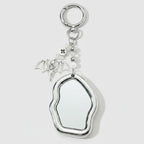 Bat Charm Wavy Mirror Acrylic Keyring