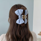 Oversized Bow Hair Claw - Periwinkle Blue