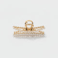Pearl Beaded Gold Hair Claw Clip
