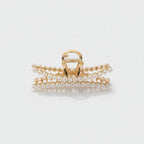 Pearl Beaded Gold Hair Claw Clip