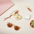 Pastel Yellow Cow Charm Keyring With Ribbon Bow