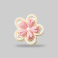 Pearl Beaded Pink Flower Hair Claw