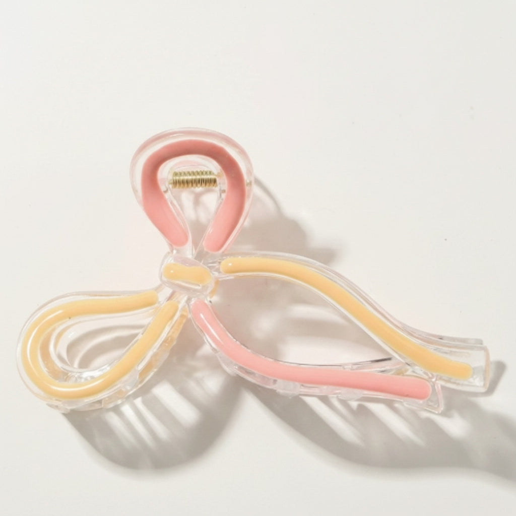 Pastel Bow Hair Claw Clip Set