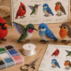 Sparkly Beaded Bird Craft Set - Backyard Birds