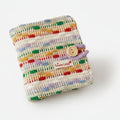 Tweed Button-Charm Square Notebook - Gentle Fabric Multi-Color (includes 20 inner pages) – stationery (view 1)