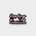Reading Is My Superpower Sticker With Stars