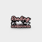 Reading Is My Superpower Sticker With Stars