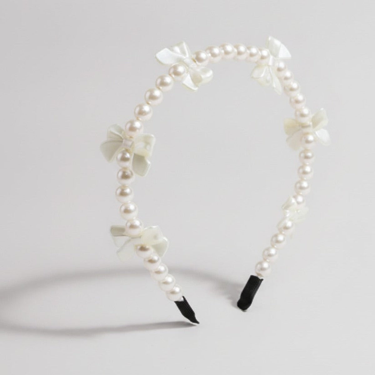 Pearl Bow Headband - Cream Pearl